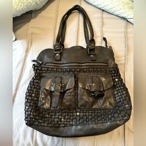 Harbour 2nd Genuine black leather bag